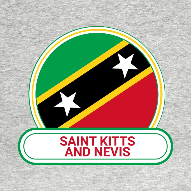 Saint Kitts and Nevis Country Badge - Saint Kitts and Nevis Flag by Yesteeyear